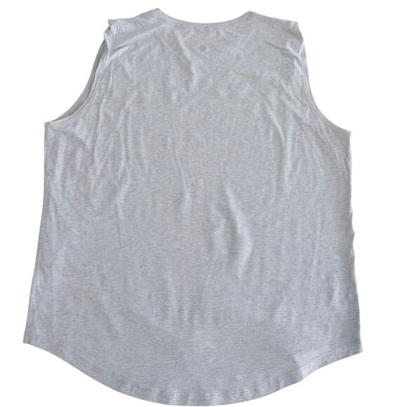 Lululemon Brunswick Muscle Tank Heathered Berry Mist Purple Plus Size 16 Cotton - Picture 4 of 6